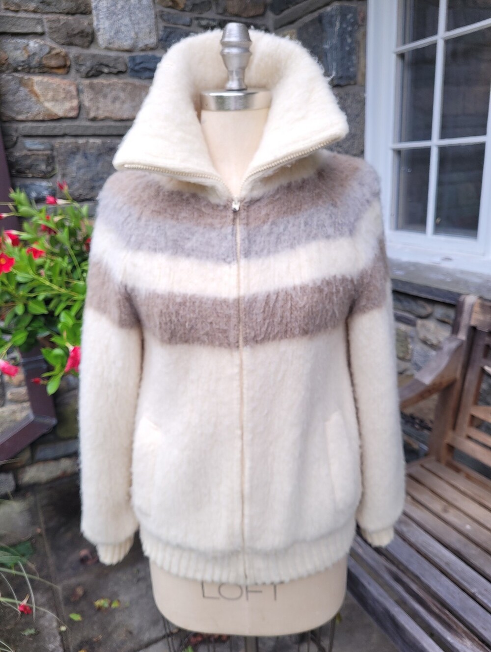 Eider Knit Icelandic Wool Stripe Coat